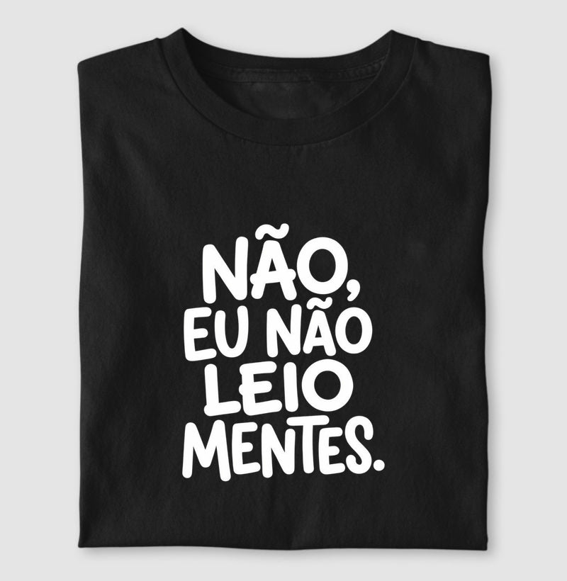 Camiseta "Não Leio Mentes" | Humor & Ironia para Psicólogos e Psicanalistas