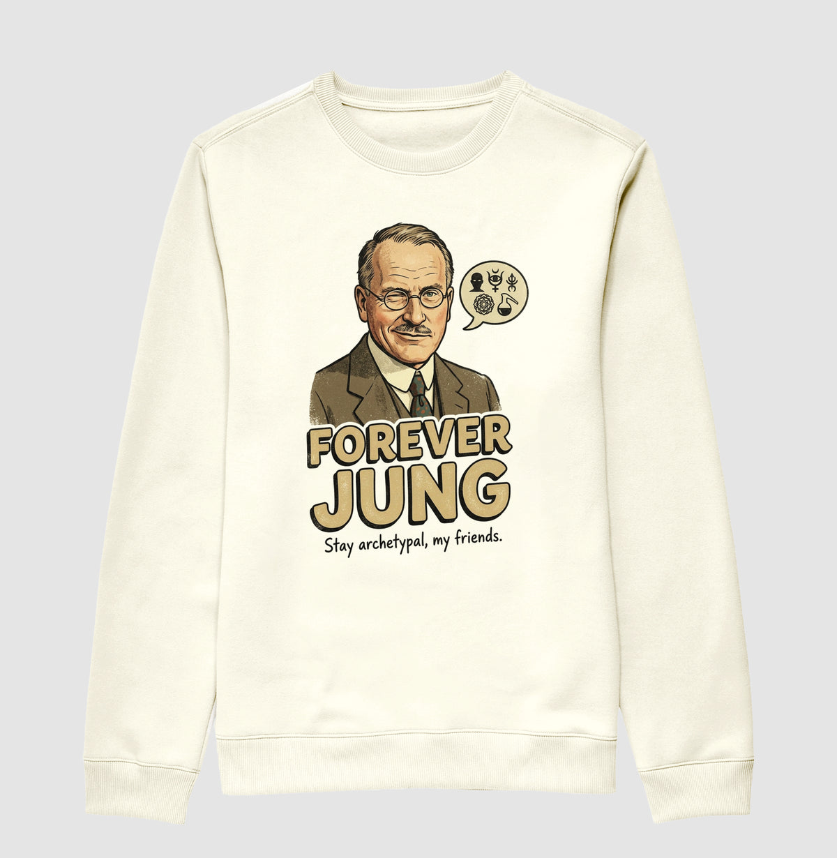 Suéter Moletom Psicanalítica Carl Jung - Forever Jung (Archetypal) | Pop Art Vintage