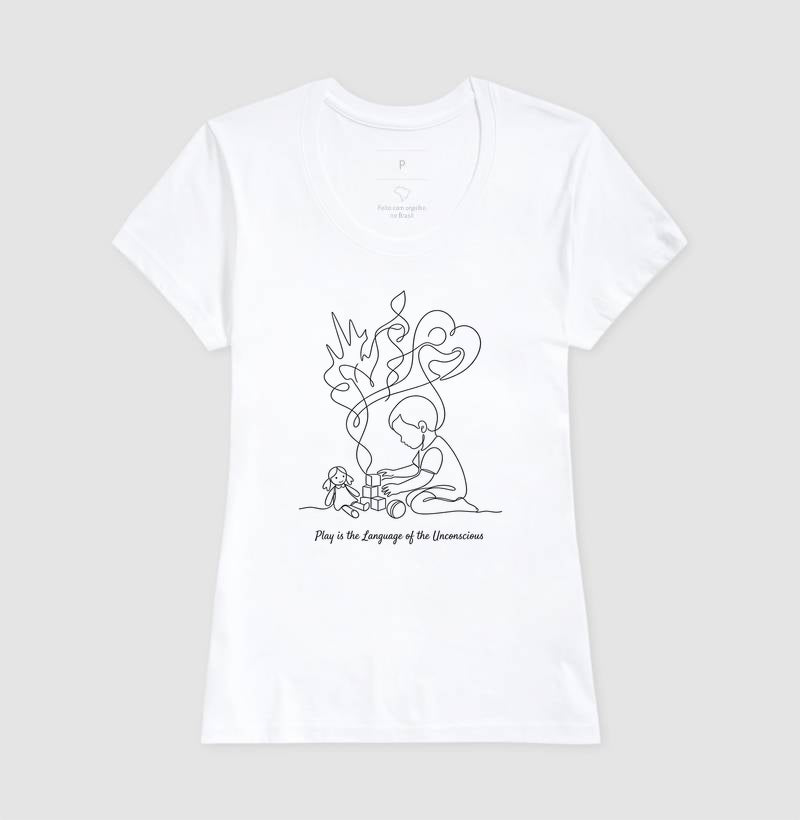 Camiseta Psicanálise Melanie Klein - A Linguagem do Brincar | Ilustração Contínua