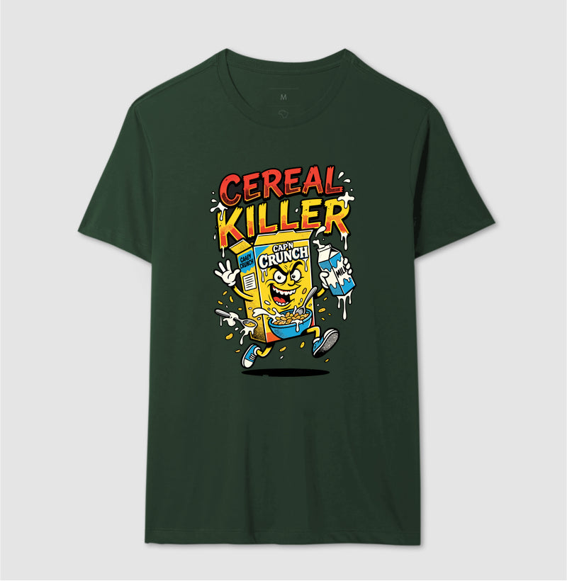 Camiseta Cereal Killer: Trocadilho de Cereal - Pop Art HQ