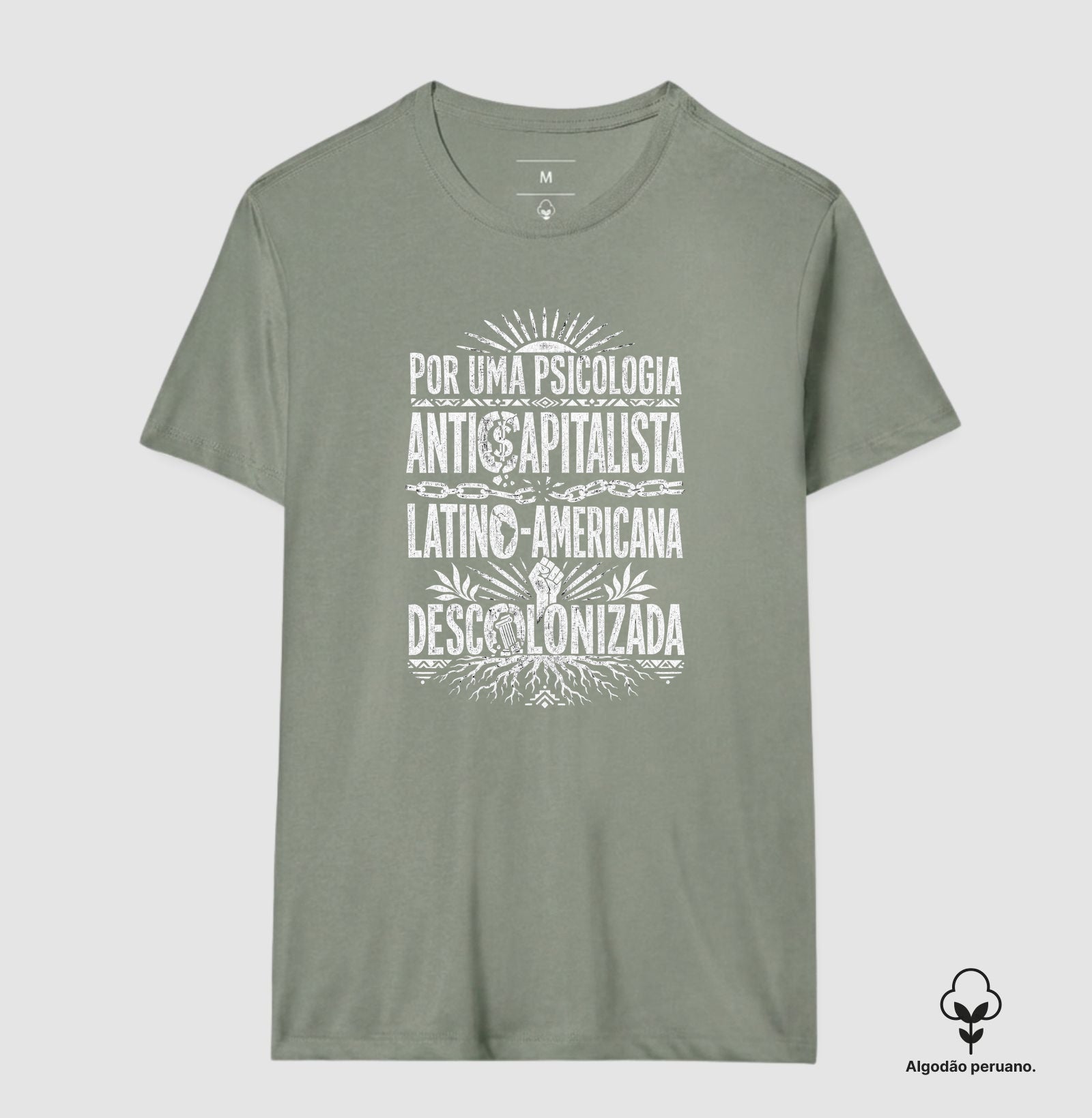 Camiseta Algodão Peruano "Psicologia Anticapitalista, Latino-Americana e Descolonizada" | O Manifesto da Luta