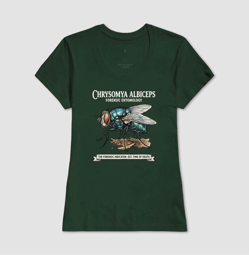 Camiseta Entomologia Forense - Chrysomya Albiceps (Est. Time of Death) | Graphic Tee