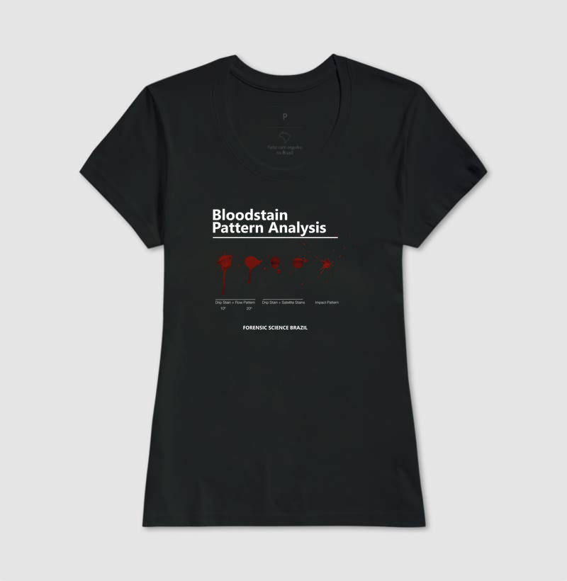 Camiseta Ciência Forense - Análise de Padrões de Sangue (BPA) | True Crime