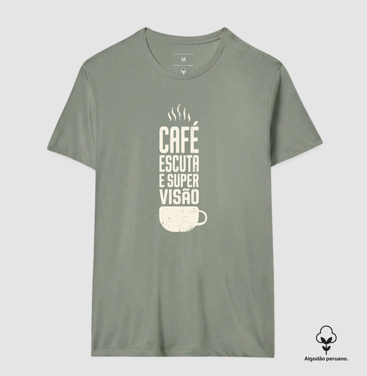 Camiseta Algodão Peruano "Café, Escuta e Supervisão" | O Kit de Sobrevivência do Consultório