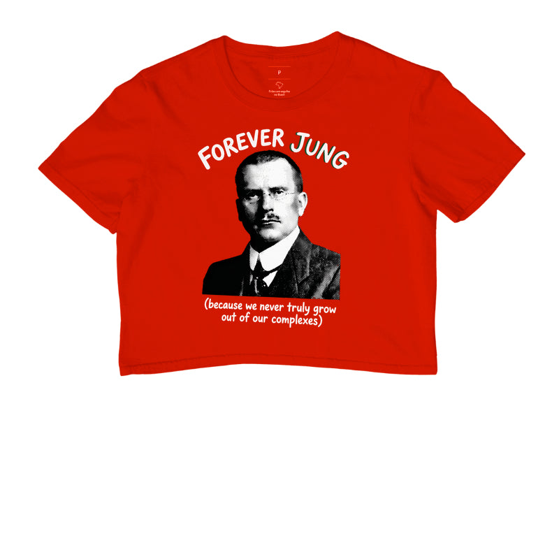 Camiseta Cropped Psicanalítica Carl Jung - Forever Jung (Complexes) | Retrô Noir