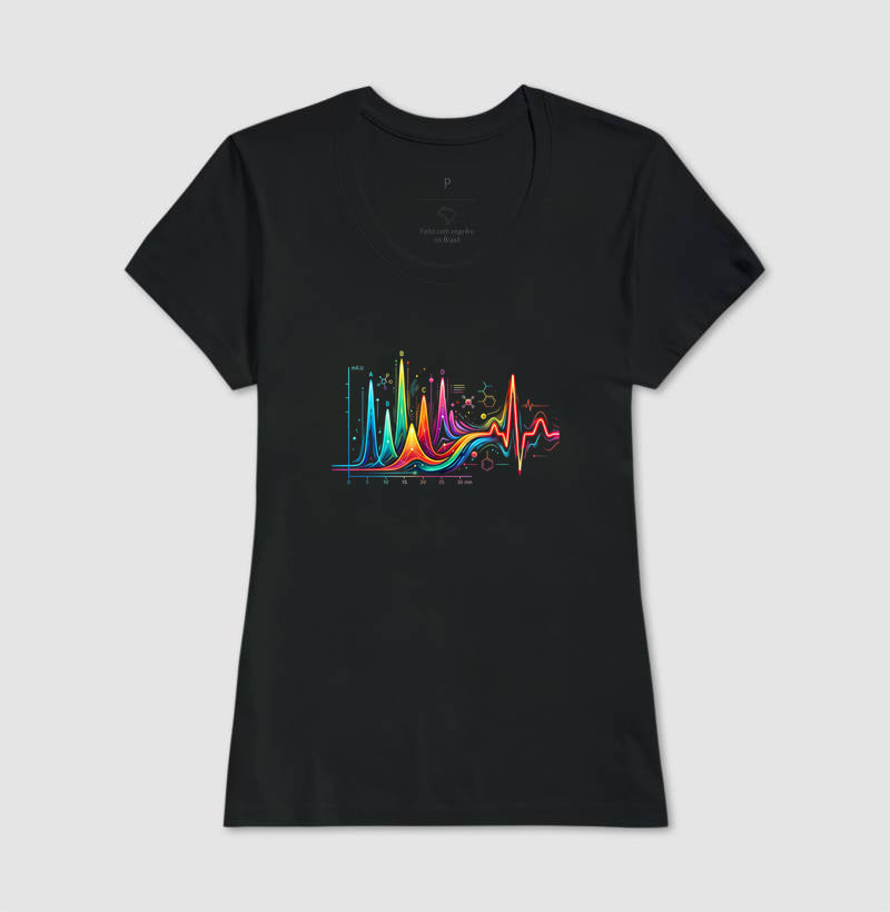 Camiseta Cromatograma do Coração | Química Forense