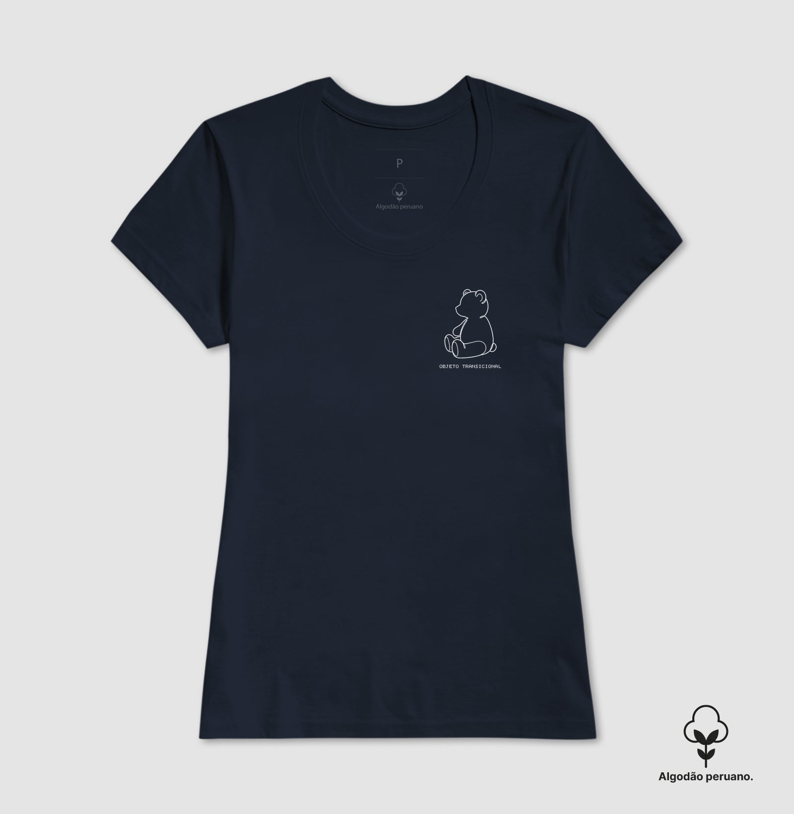 Camiseta Algodão Peruano Psicanálise Winnicott - Objeto Transicional | Minimalista