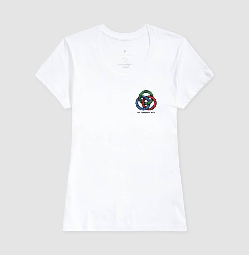Camiseta Psicanálise Lacan - O Nó Borromeano (Topologia) | Minimalista