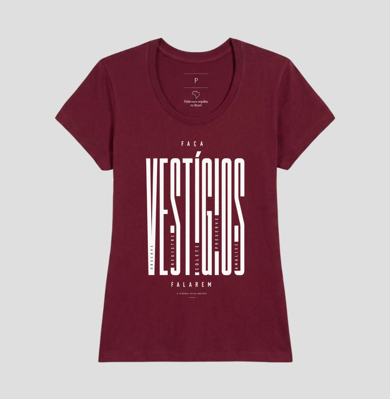 Camiseta "Faça Vestígios Falarem" | Perícia Criminal & Cadeia de Custódia