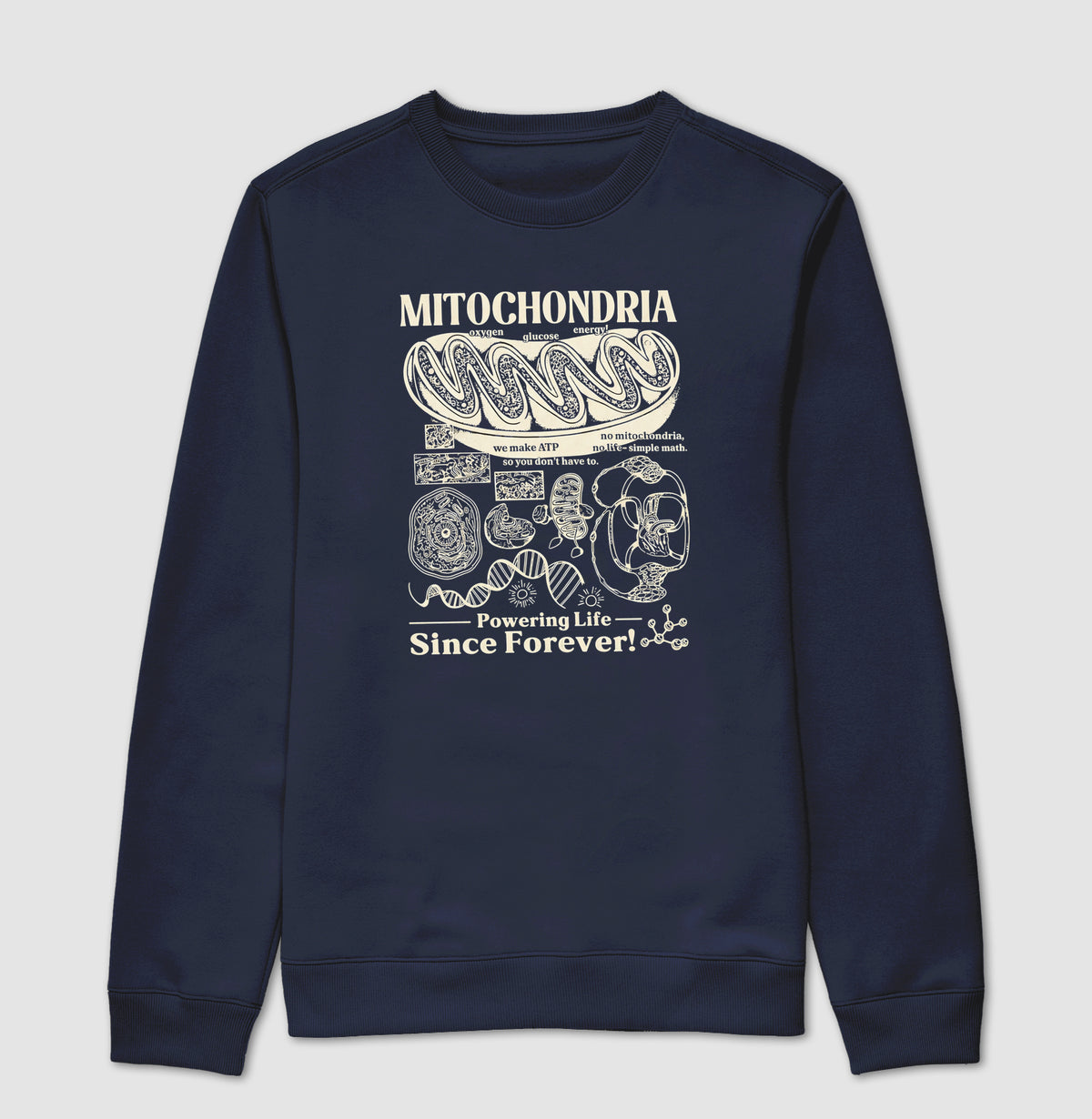 Suéter Moletom "Mitochondria: Powering Life" | A Usina de Força da Vida