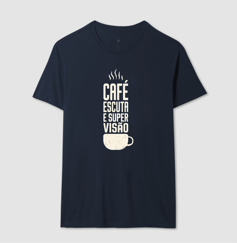 Camiseta "Café, Escuta e Supervisão" | O Kit de Sobrevivência do Consultório