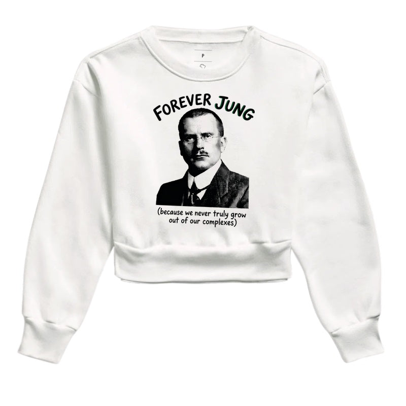 Cropped Moletom Psicanalítica Carl Jung - Forever Jung (Complexes) | Retrô Noir