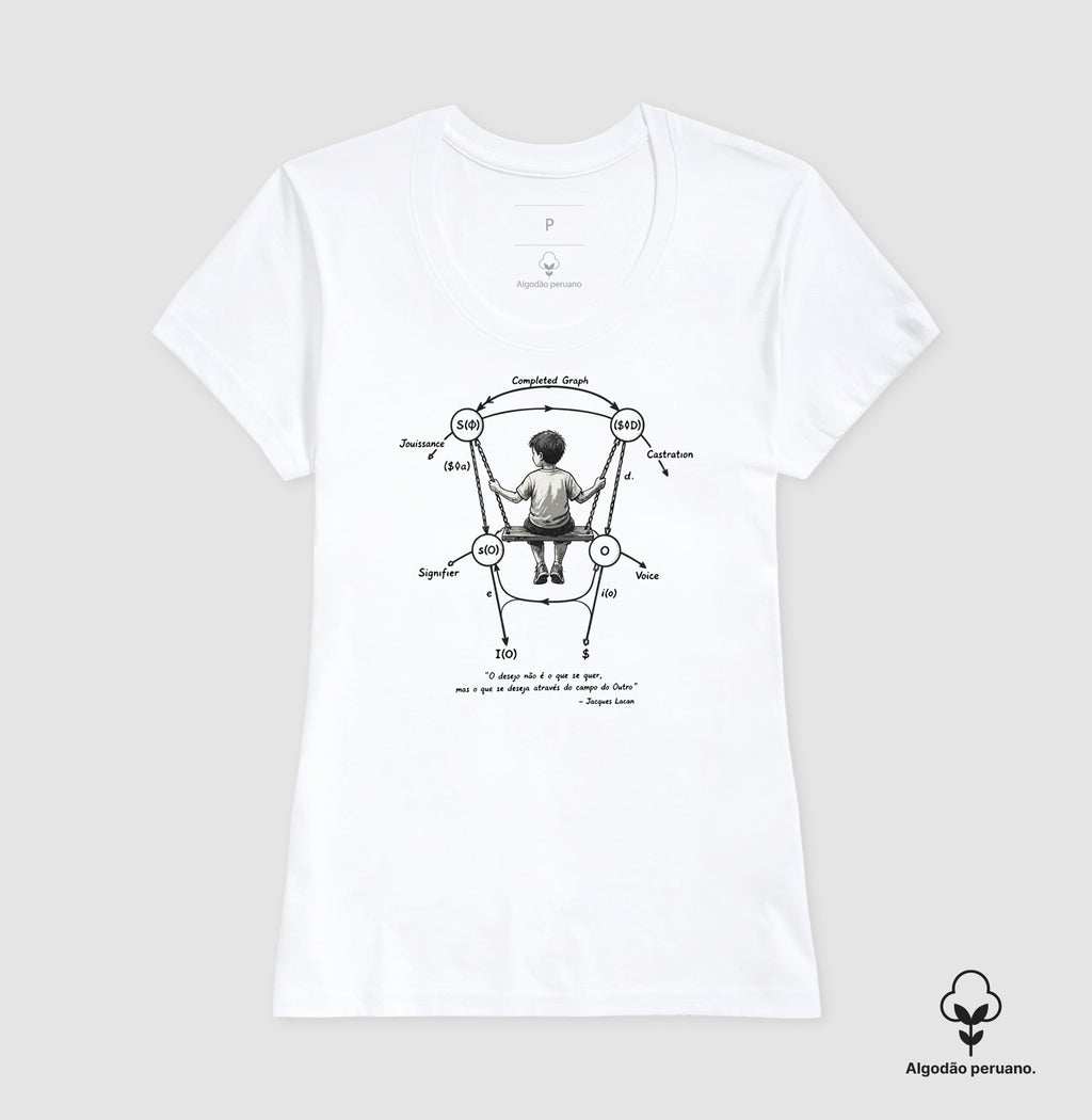 Camiseta Algodão Peruano Psicanálise Lacaniana | O Grafo do Desejo