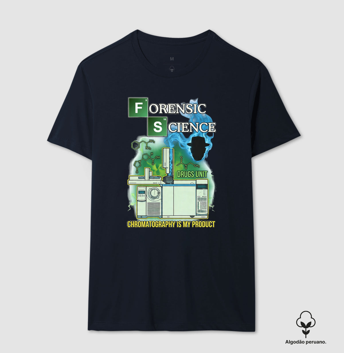 Camiseta Algodão Peruano Chromatography is my product | Forense