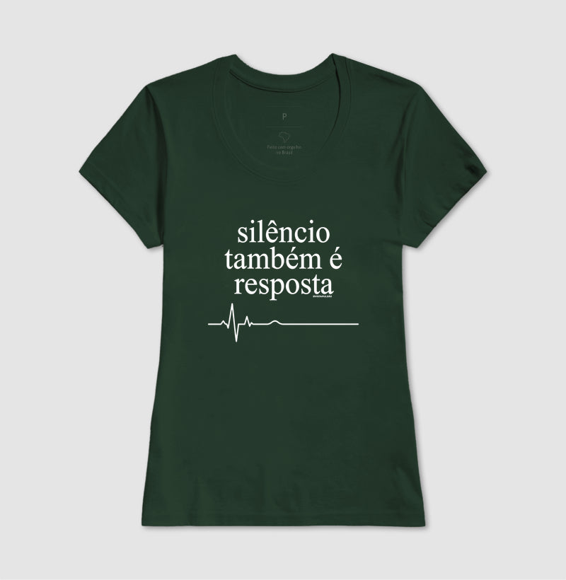 Camiseta Medicina Legal "Silêncio Também é Resposta" | A Voz da Assistolia