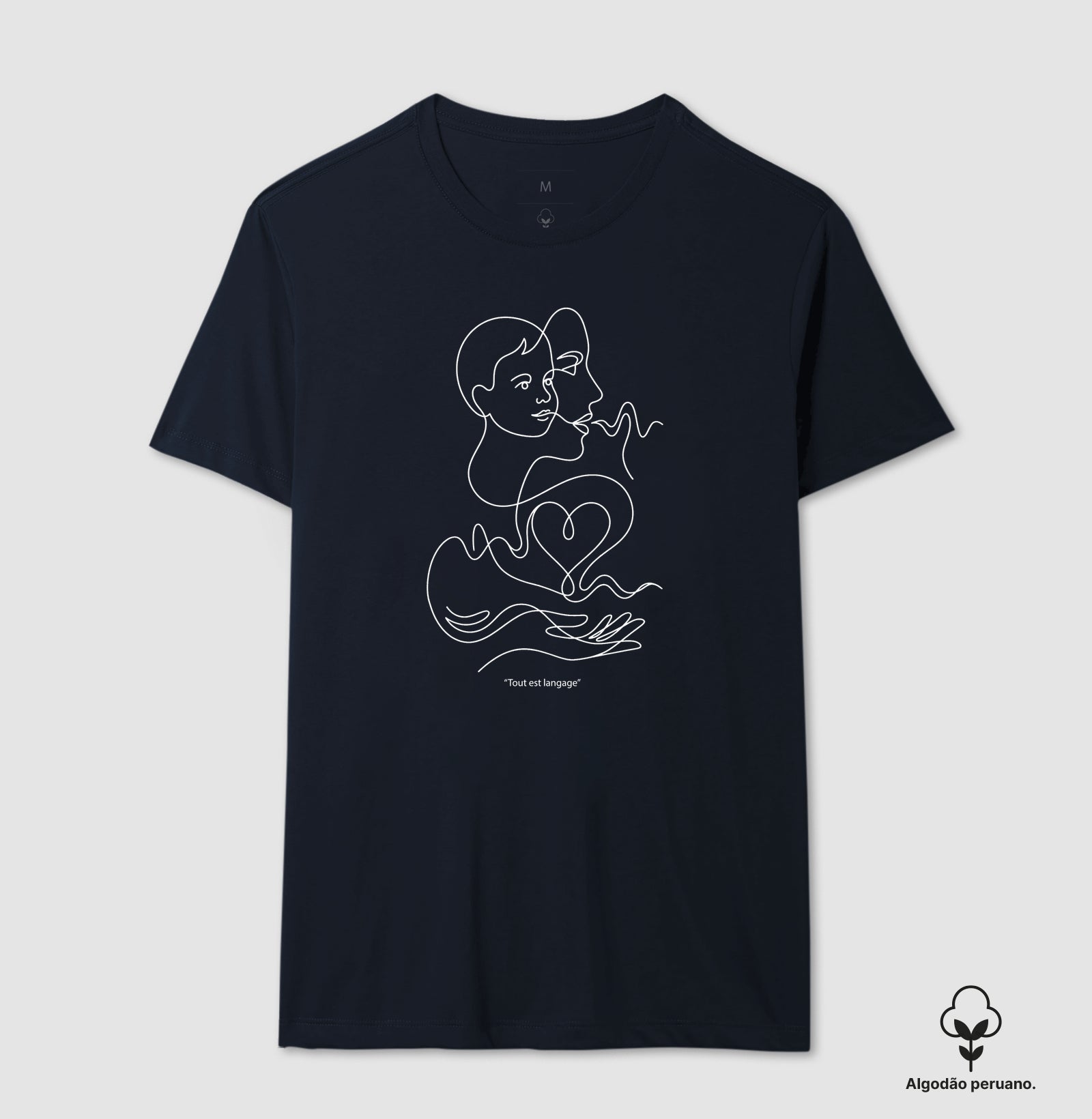Camiseta Algodão Peruano Psicanálise Françoise Dolto - Tudo É Linguagem (Tout est langage) | Line Art Poética