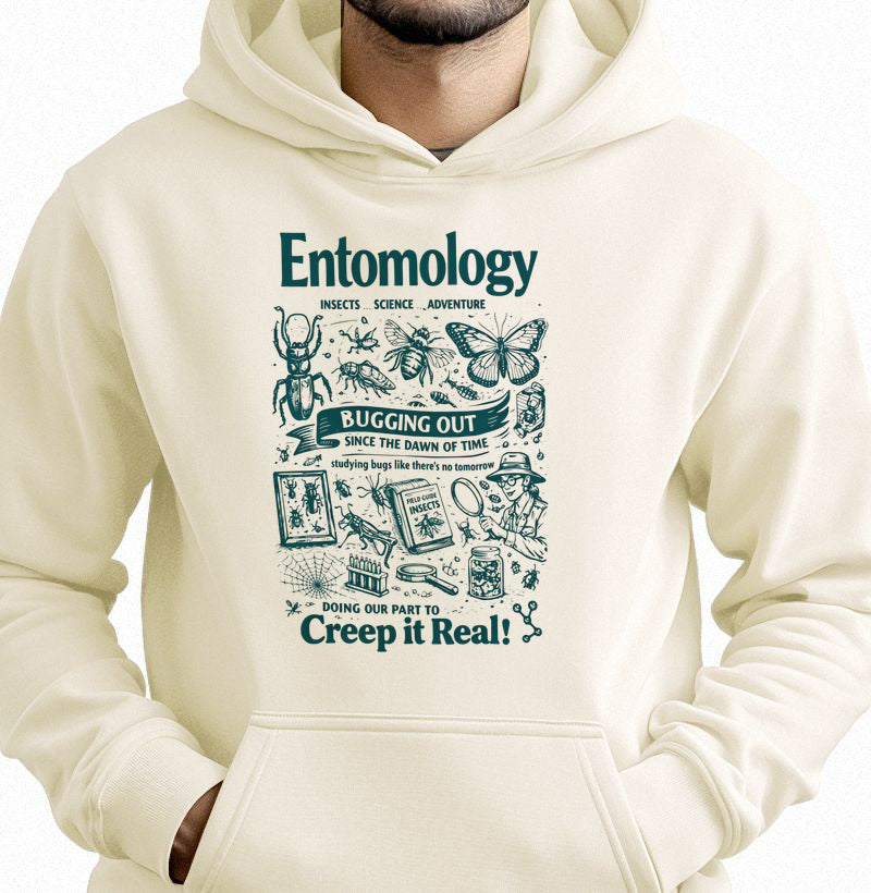 Hoodie Moletom "Entomology: Creep It Real" | A Ciência dos Insetos