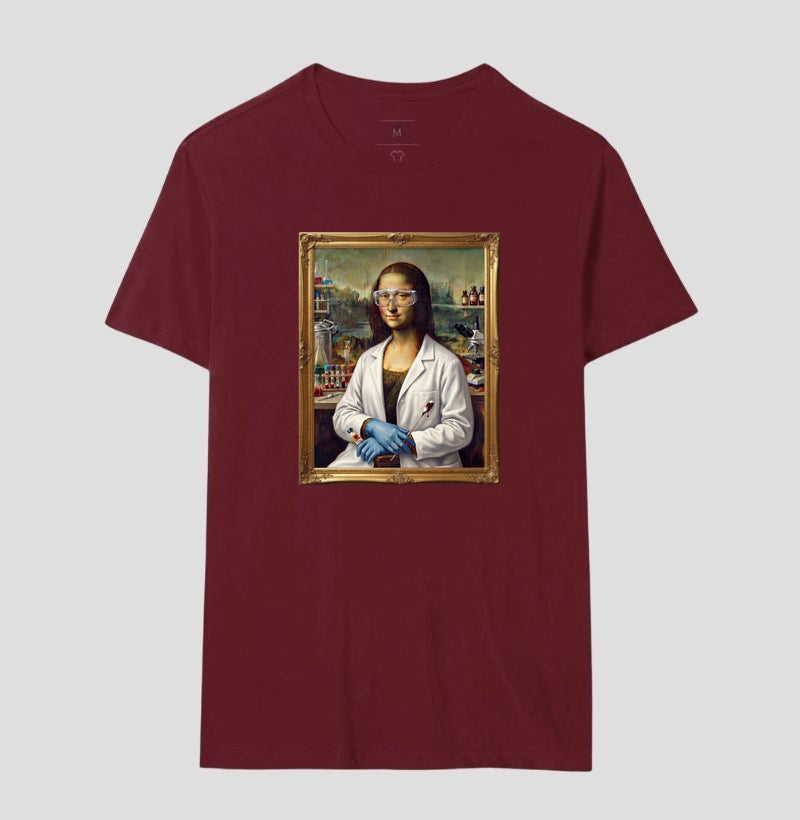 Camiseta "Mona Lisa Perita" | A Gioconda no Laboratório Forense