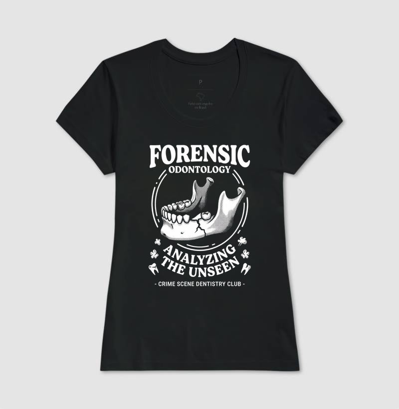 Camiseta Odontologia Forense "Analyzing The Unseen" | Crime Scene Dentistry Club