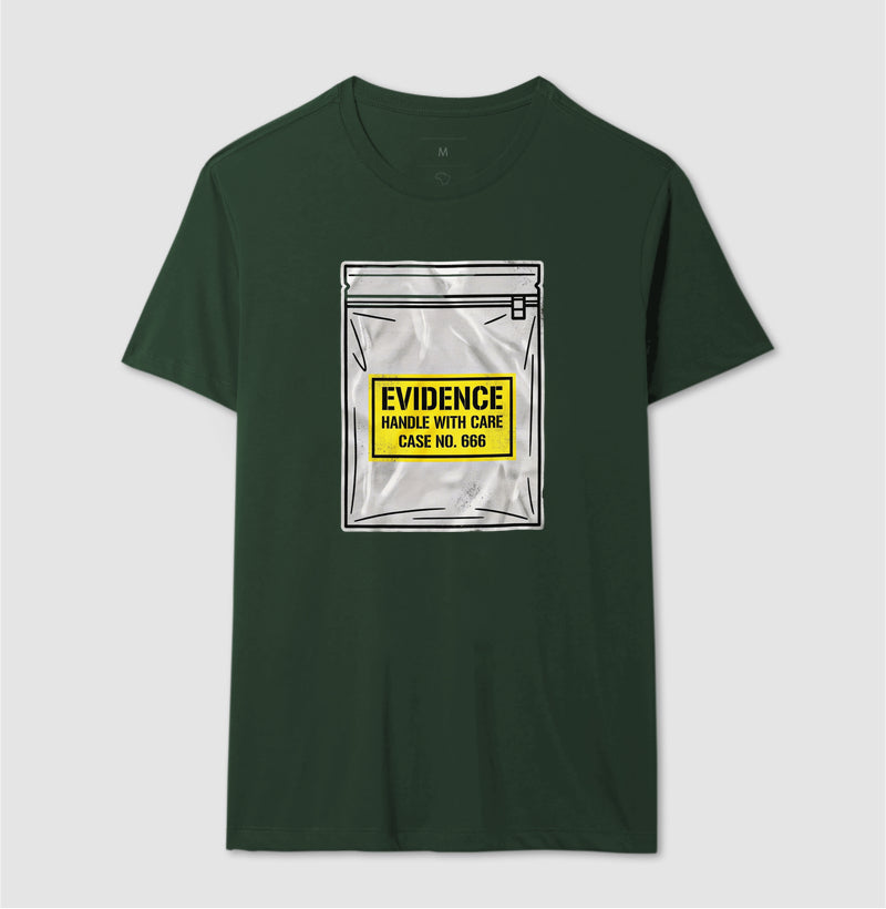Camiseta True Crime "Evidence Bag" | Caso Nº 666