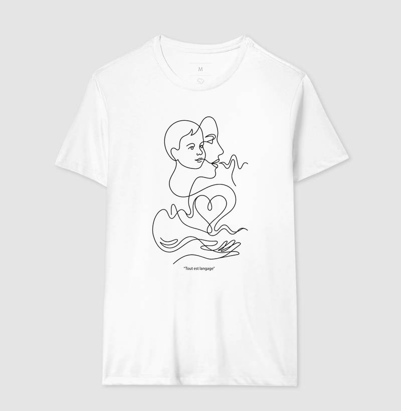 Camiseta Psicanálise Françoise Dolto - Tudo É Linguagem (Tout est langage) | Line Art Poética