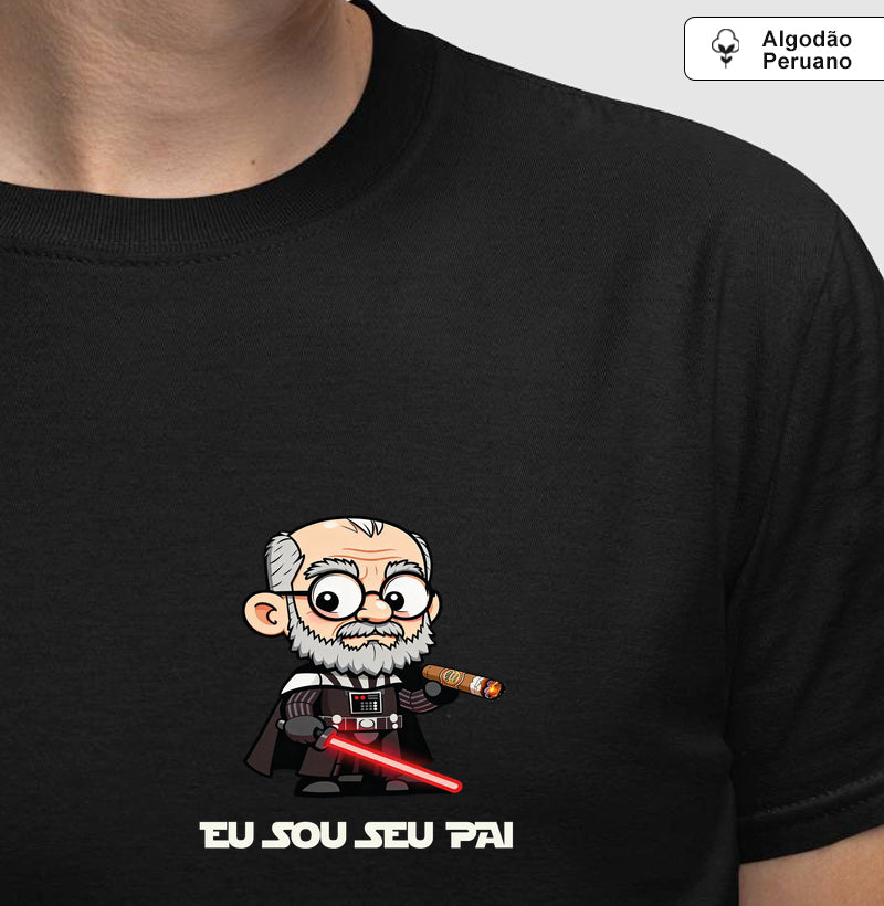 Camiseta Algodão Peruano Psicanálise Freud Vader - Eu Sou Seu Pai | Pocket Print