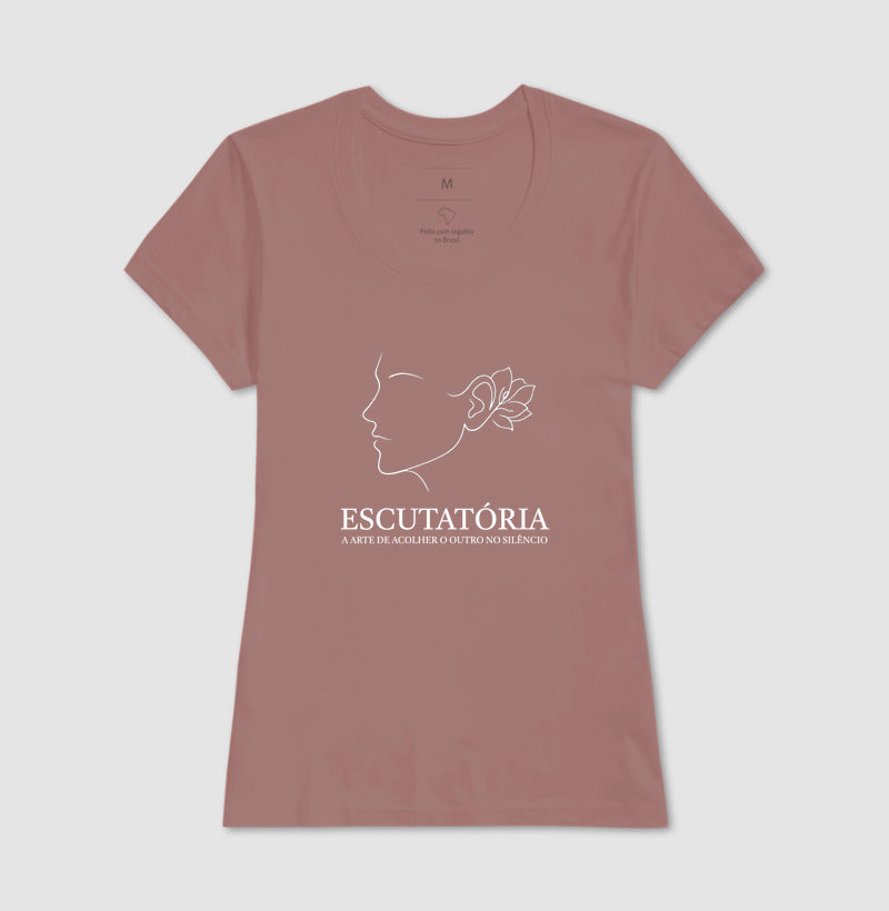 Camiseta Escutatória - A Arte de Acolher | Coleção Poética Minimalista