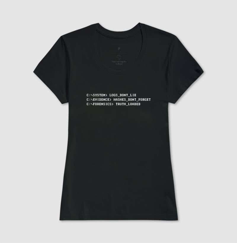 Camiseta "Logs Don't Lie" | O Código Forense