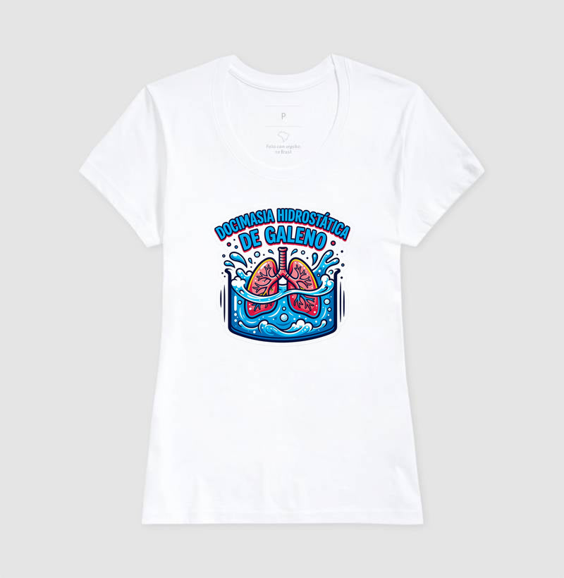 Camiseta Medicina Legal "Docimasia de Galeno" | O Teste do Primeiro Fôlego