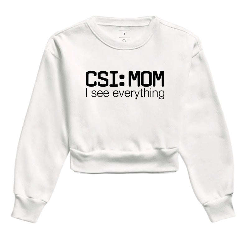 Cropped Moletom Maternidade Forense - CSI: Mom | Minimalista