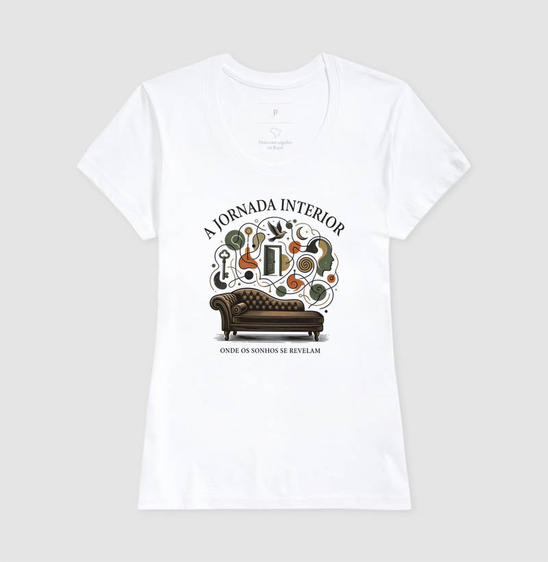 Camiseta Psicanálise - A Jornada Interior (Onde os Sonhos se Revelam) | Poética