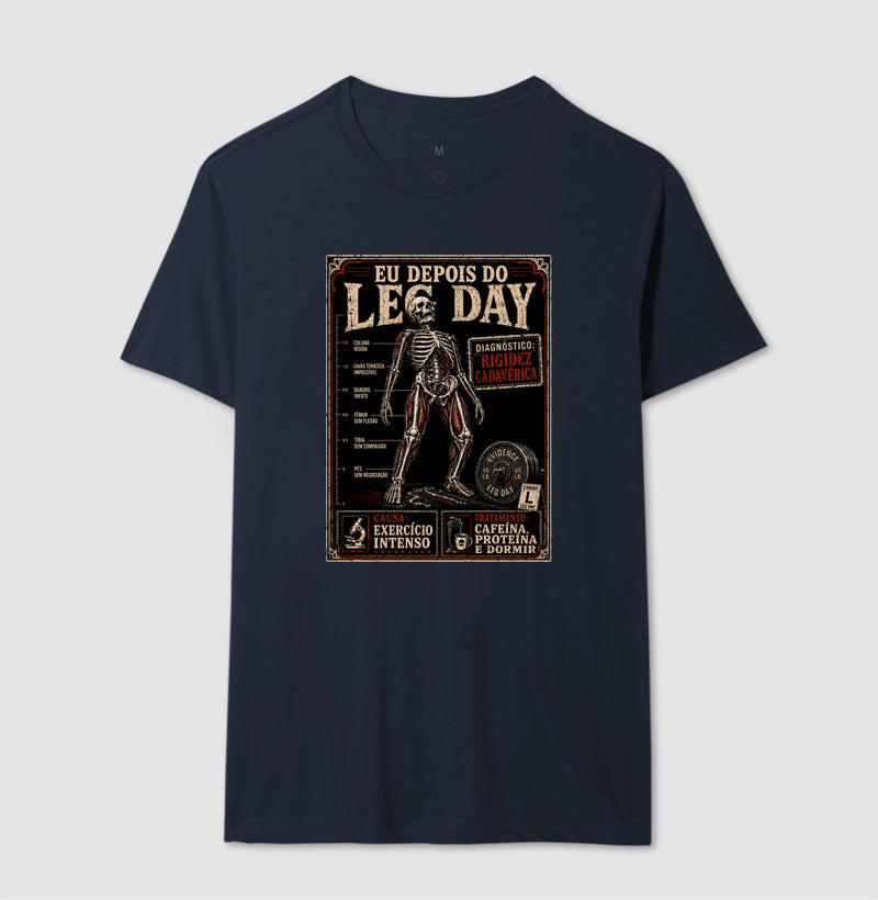 Camiseta "Diagnóstico: Rigidez Cadavérica" | O Verdadeiro Pós Leg Day