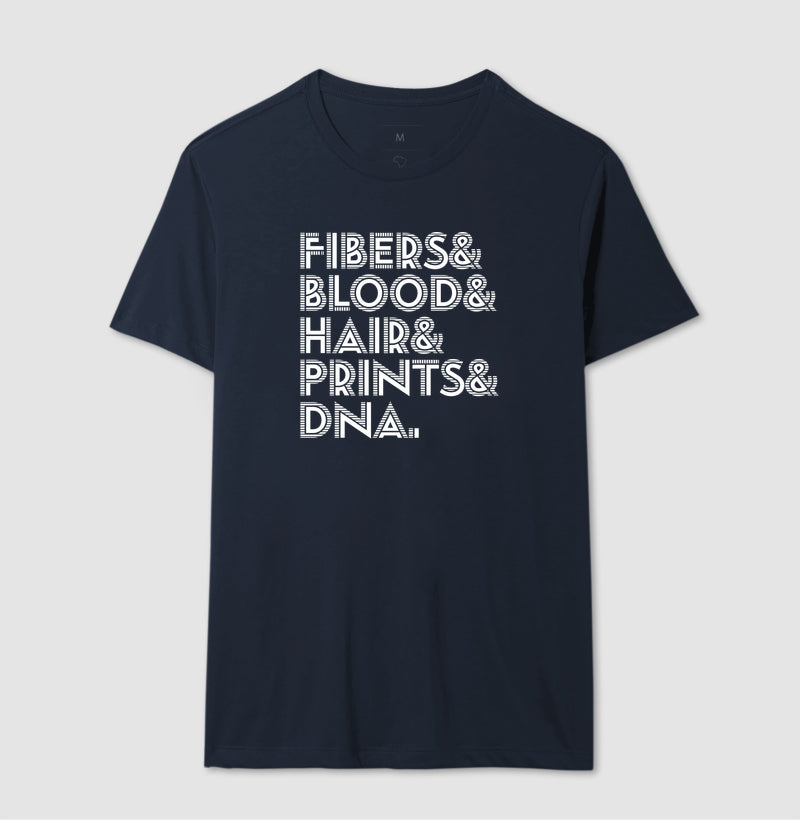 Camiseta "A Lista Forense" | Fibers & Blood & DNA