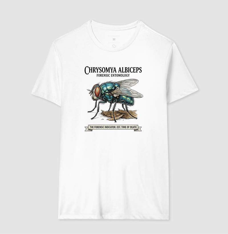Camiseta Entomologia Forense - Chrysomya Albiceps (Est. Time of Death) | Graphic Tee