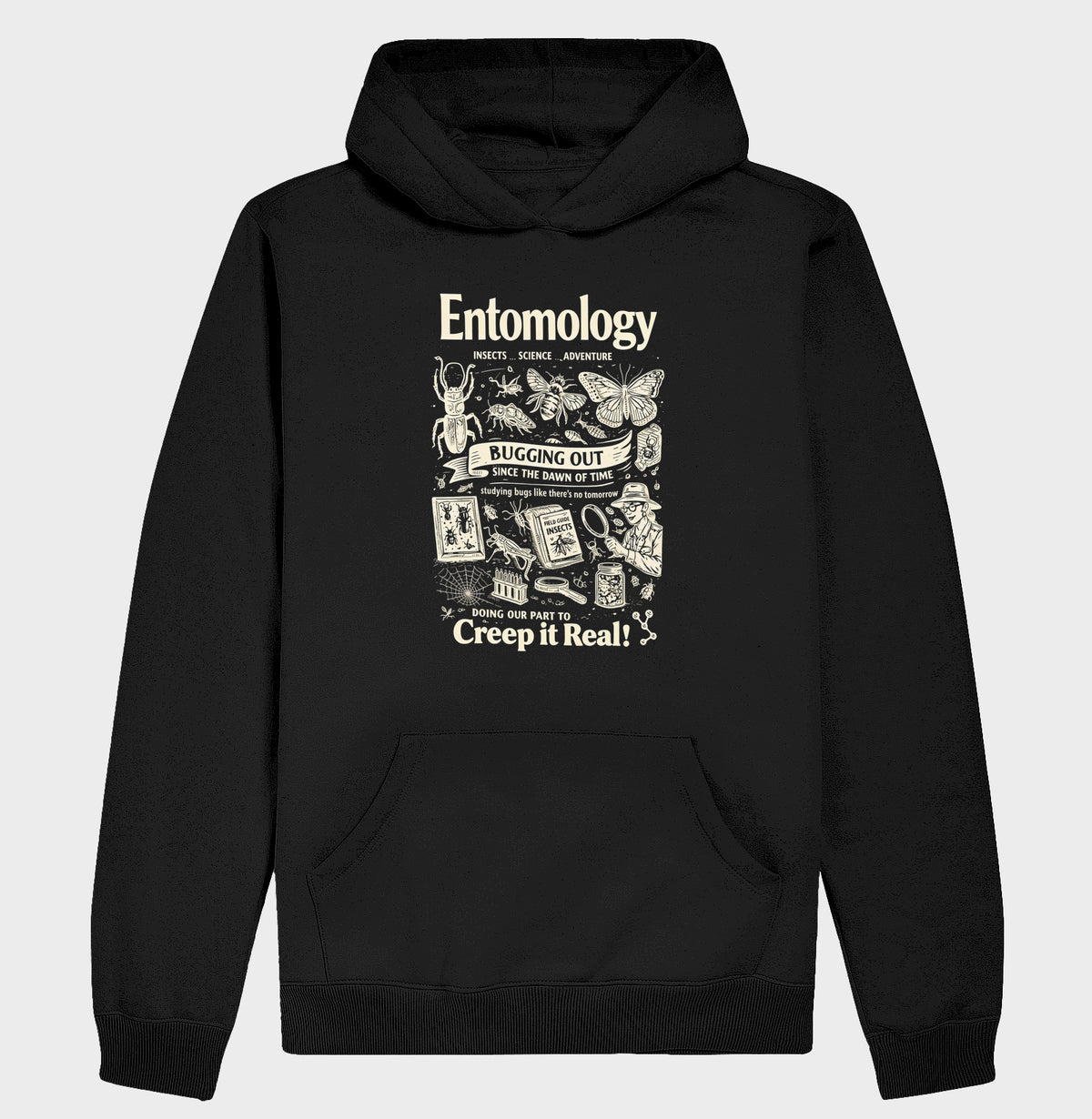 Hoodie Moletom "Entomology: Creep It Real" | A Ciência dos Insetos