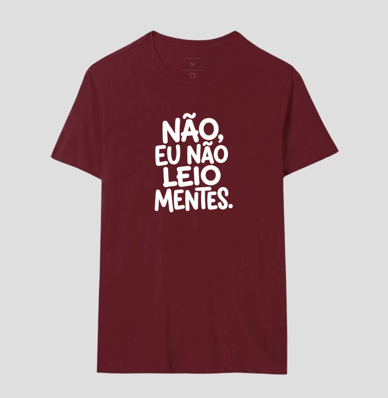 Camiseta "Não Leio Mentes" | Humor & Ironia para Psicólogos e Psicanalistas
