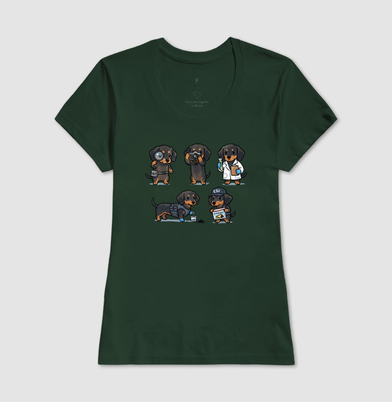 Camiseta "CSI Salsicha" | Esquadrão Forense Canino