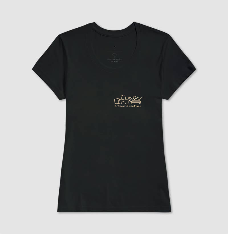 Camiseta Psicanálise Melanie Klein - Brincar é Analisar | Minimalista Line Art