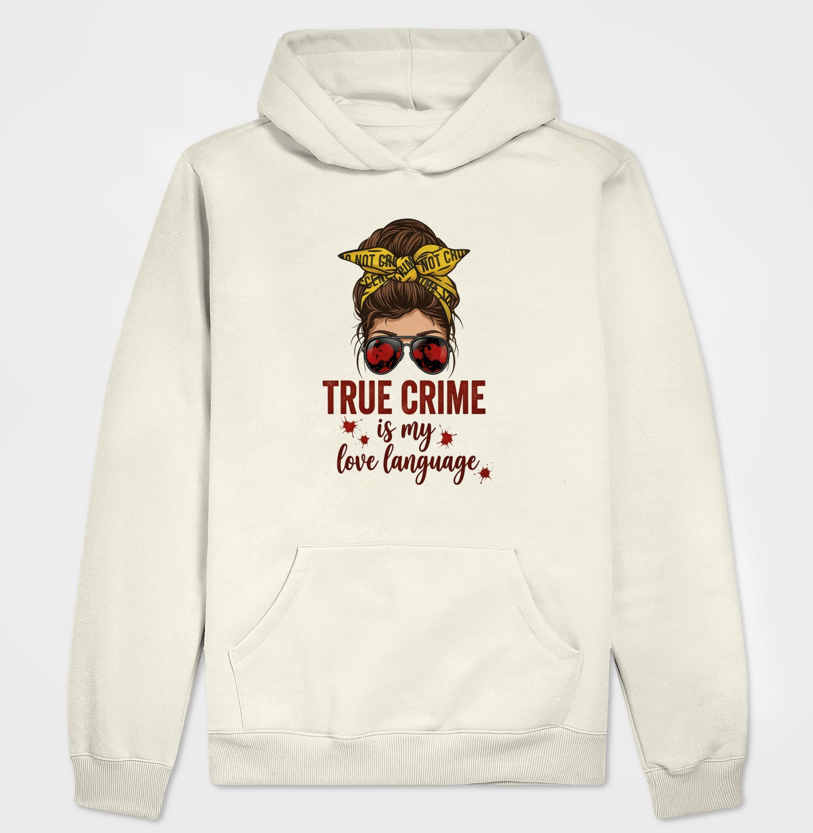 Hoodie Moletom Forense - True Crime Is My Love Language | Pop Forense