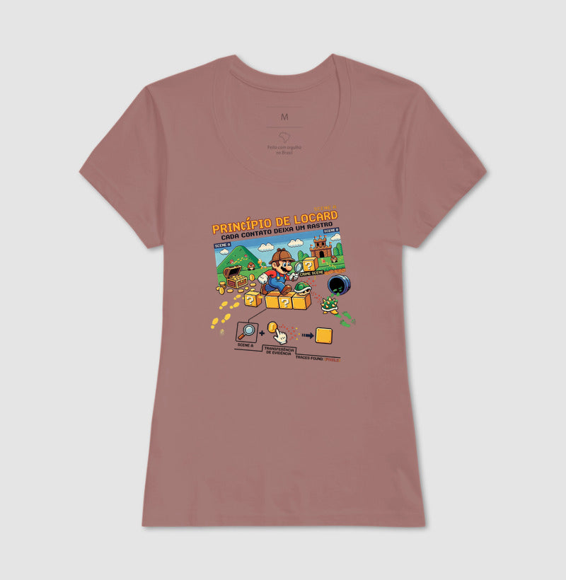 Camiseta Criminalística Locard - Transferência de Evidência 8-Bits | Forensic Gamer