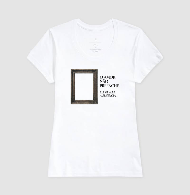 Camiseta Minimalista "Moldura da Ausência" | Revelação Existencial