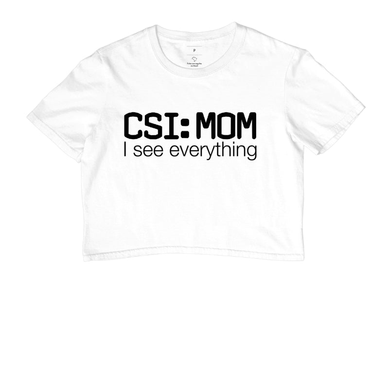 Camiseta Cropped Maternidade Forense - CSI: Mom | Minimalista