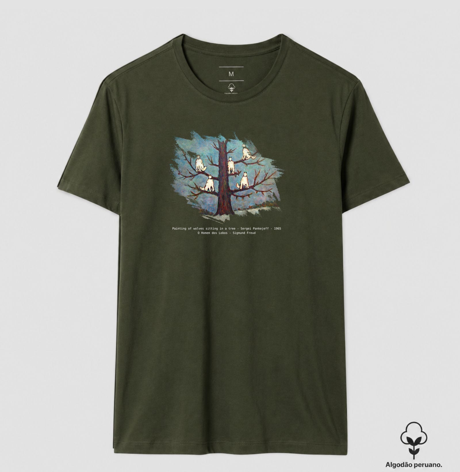Camiseta Algodão Peruano "O Homem dos Lobos" | O Caso Clínico de Freud