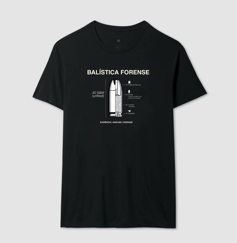 Camiseta Balística Forense - Anatomia do Cartucho | Blueprint Criminal