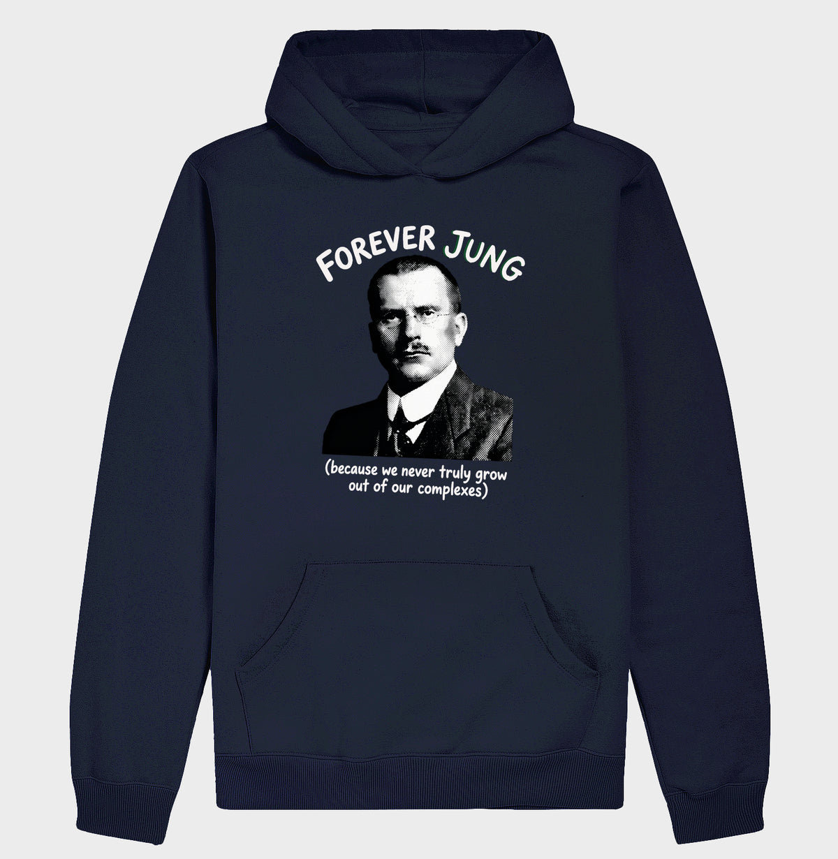 Hoodie Moletom Psicanalítica Carl Jung - Forever Jung (Complexes) | Retrô Noir
