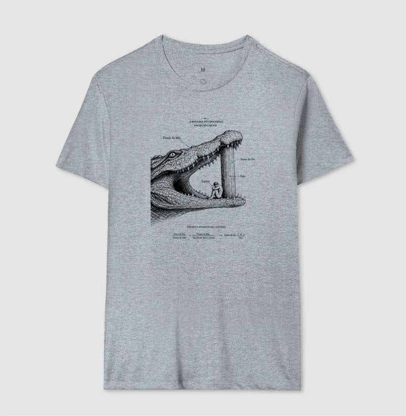 Camiseta Psicanálise "A Bocarra do Crocodilo" | Jacques Lacan e a Metáfora Paterna