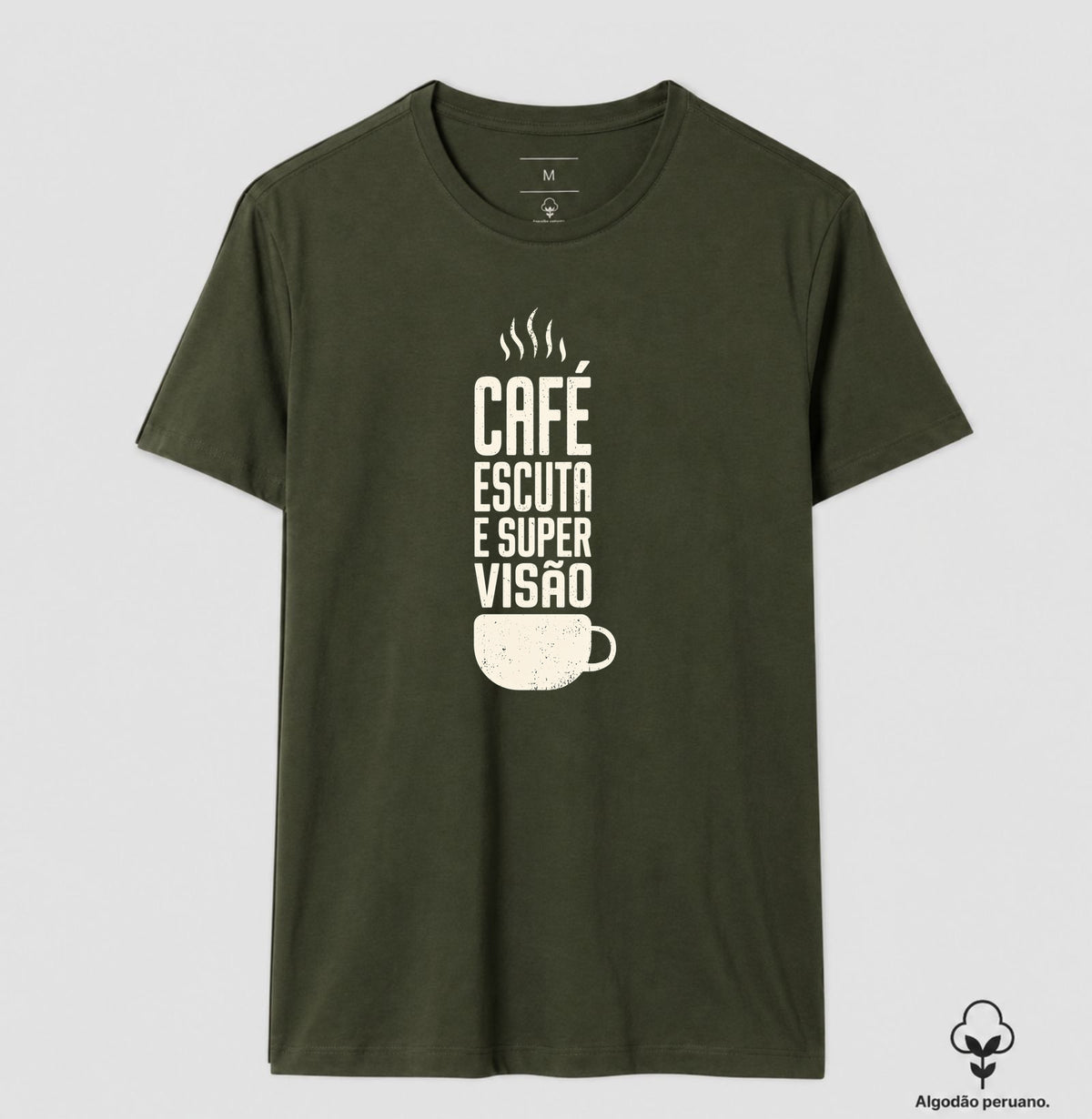 Camiseta Algodão Peruano "Café, Escuta e Supervisão" | O Kit de Sobrevivência do Consultório
