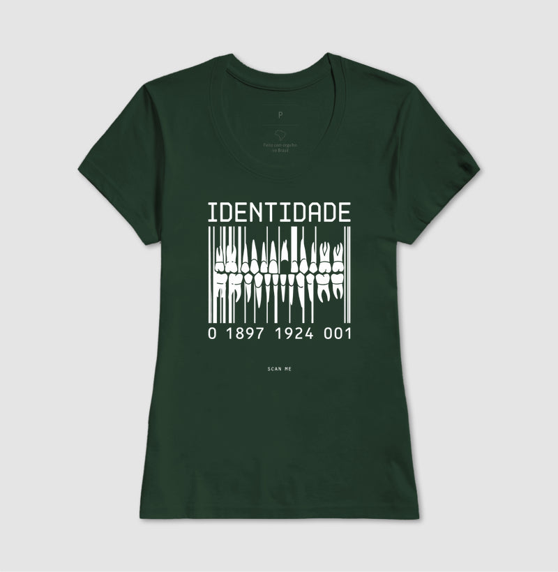 Camiseta Odontologia Forense "Identidade" | O Código Único da Dentição