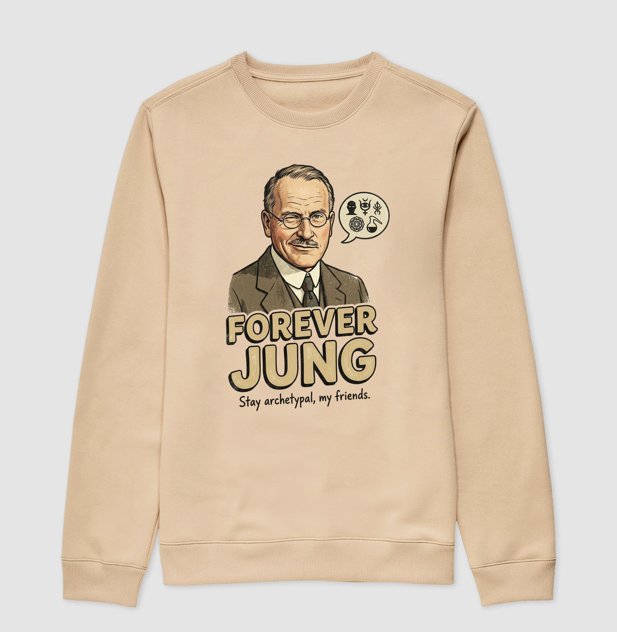 Suéter Moletom Psicanalítica Carl Jung - Forever Jung (Archetypal) | Pop Art Vintage
