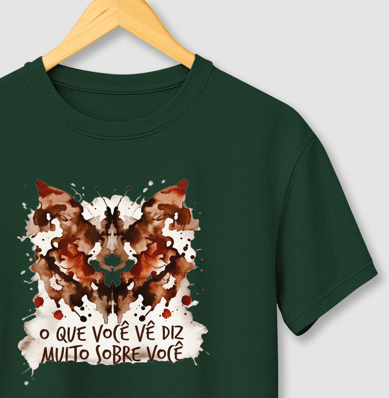 Camiseta Psicologia - Teste Projetivo Rorschach (O Que Você Vê)